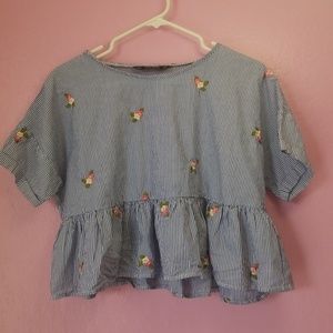 Zara basic collection crop top